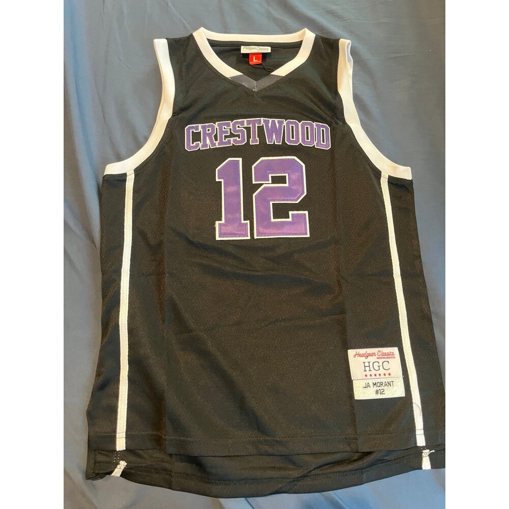 Ja Morant Crestwood High School #12 Jersey Black Size Youth L – New w/ Tags
